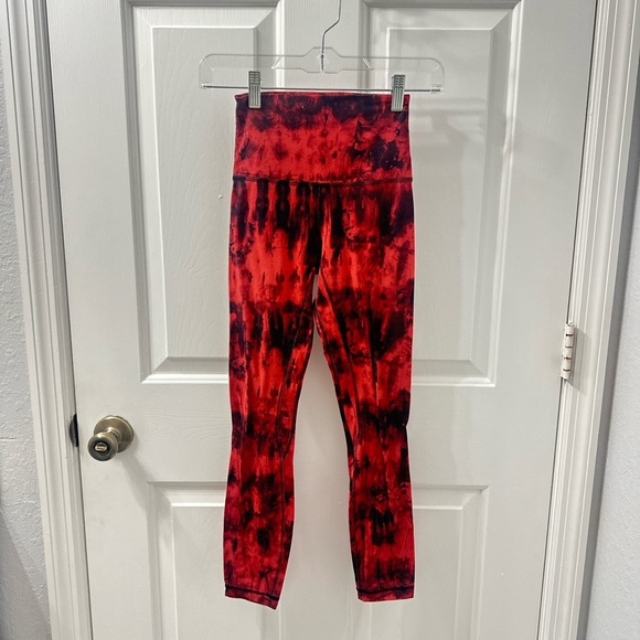 Lululemon align 25” inseam “Game day red black multi” leggings - Picture 2 of 5